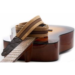 RightOn! Plain Beige Guitar Strap